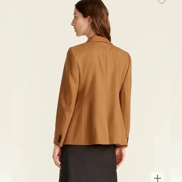 J. Crew Parke Wool Lined Blazer, Tan/Carmel Size 12 - Picture 2 of 10